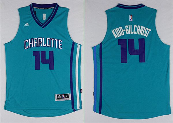 Men Charlotte Hornets #14 Michael Kidd-Gilchrist Green Throwback Stitched NBA Jersey->charlotte hornets->NBA Jersey